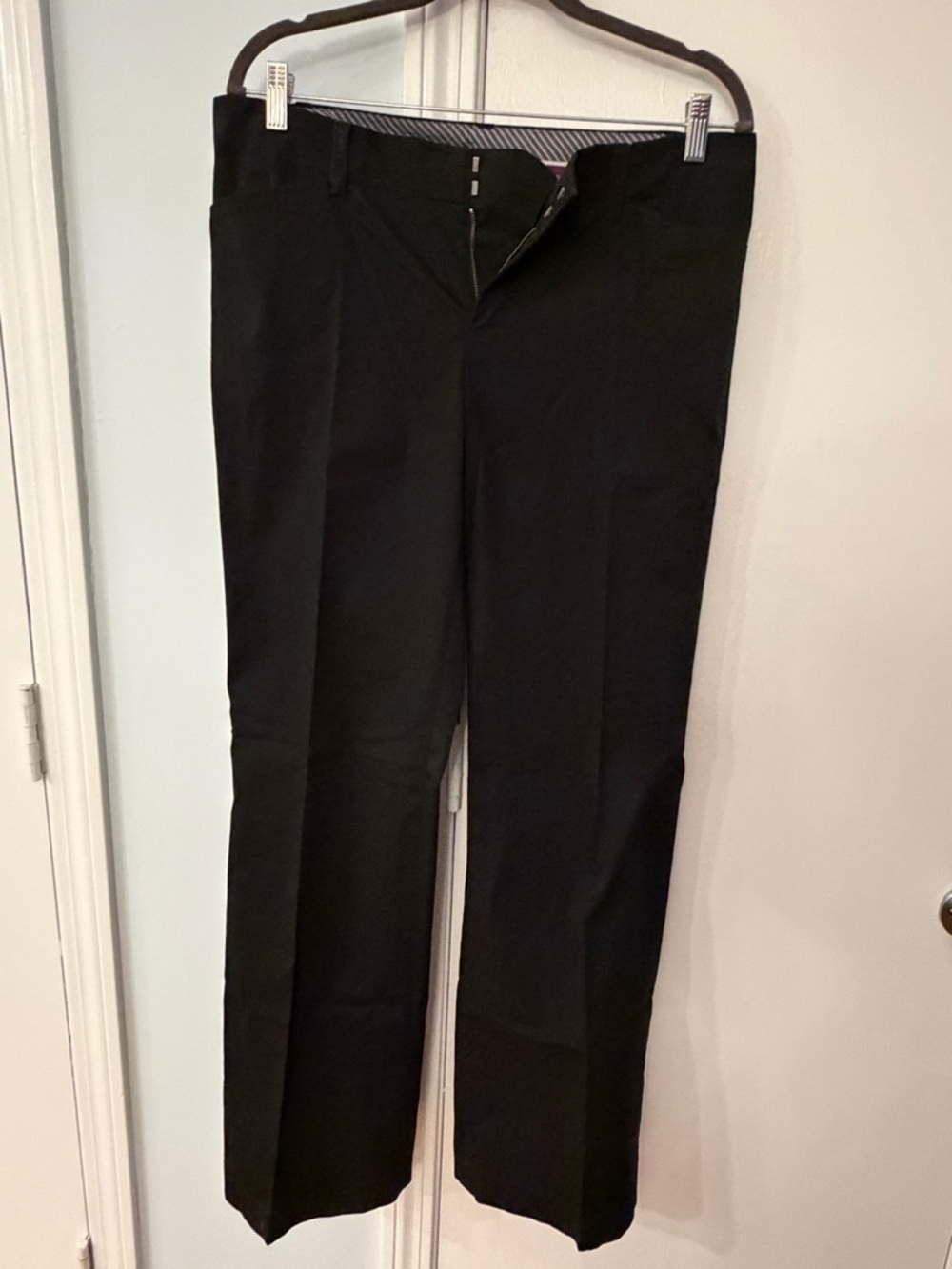 GAP Curvy Fit Black Pants with Pink Waist Trim